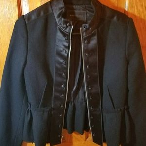 BCBG black silk and wool black blazer